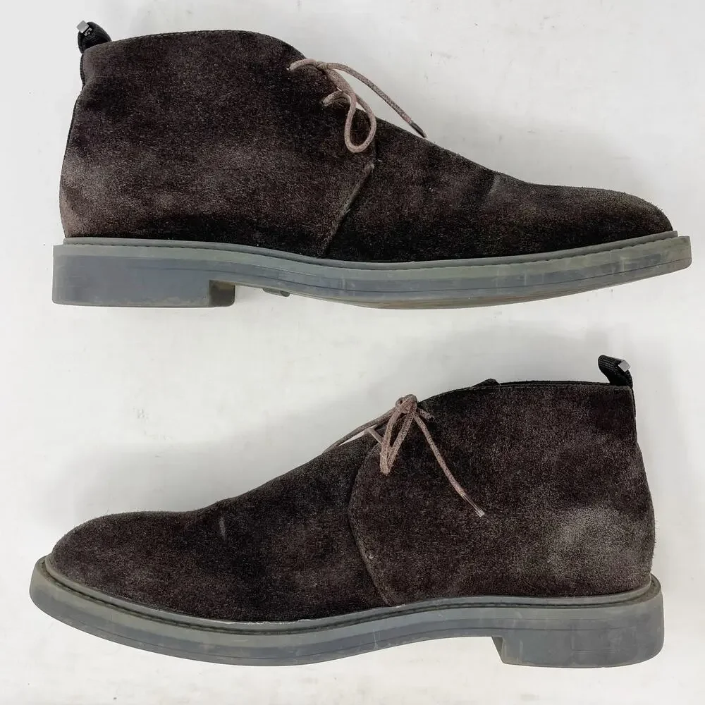 Calvin Klein Brown Suede Jae Chukka Boots Mens Size 9